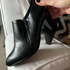 Woman’s black booties